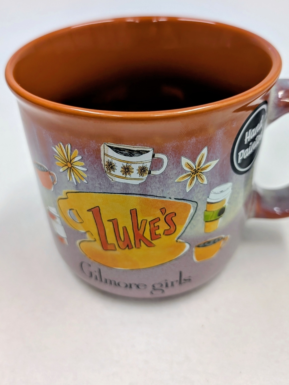 Silver Buffalo Gilmore Girls Luke's Diner Icons 20oz Ceramic Camper Coffee Mug
